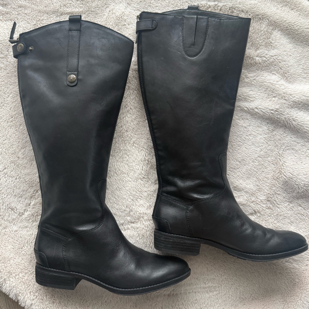 Penny2 Black Leather Boots